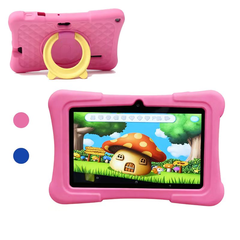 Enlighten Learning Q8 Kids Tablet PC 7 Inch HD Screen Android 14 2GB+32GB Quad Core Parental Control Preloaded Educational Apps Shockproof Children Tablet