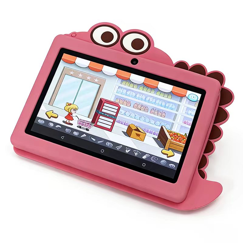 Enlighten Learning Q8 Kids Tablet PC 7 Inch HD Screen Android 14 2GB+32GB Quad Core Parental Control Preloaded Educational Apps Shockproof Children Tablet