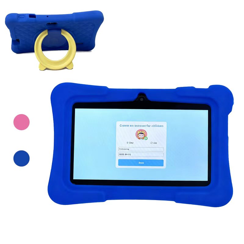 Enlighten Learning Q8 Kids Tablet PC 7 Inch HD Screen Android 14 2GB+32GB Quad Core Parental Control Preloaded Educational Apps Shockproof Children Tablet