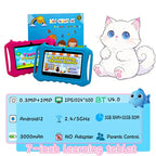Enlighten Learning Q8 Kids Tablet PC 7 Inch HD Screen Android 14 2GB+32GB Quad Core Parental Control Preloaded Educational Apps Shockproof Children Tablet