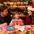 Enlighten Learning Q8 Kids Tablet PC 7 Inch HD Screen Android 14 2GB+32GB Quad Core Parental Control Preloaded Educational Apps Shockproof Children Tablet